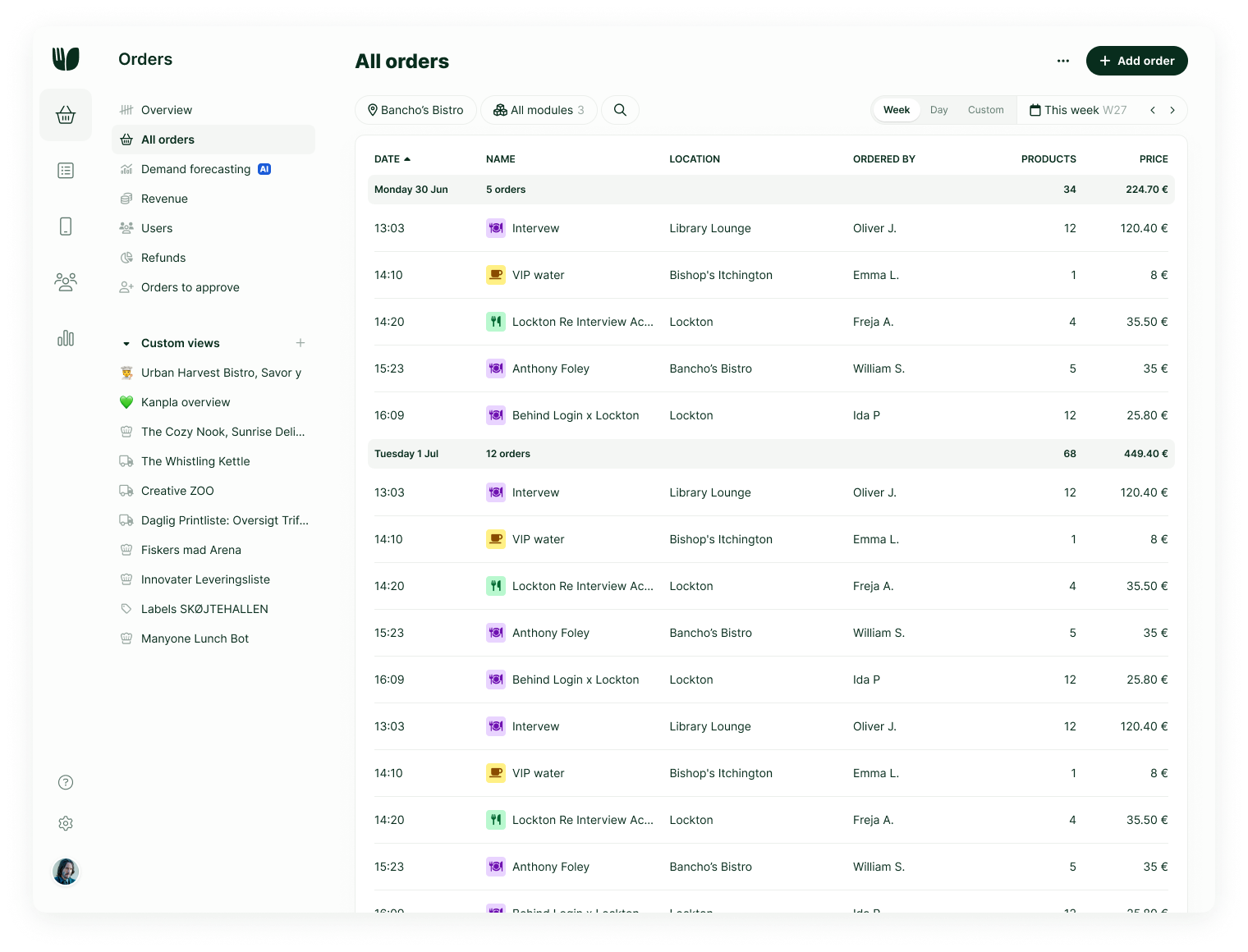 Admin platform screenshot 2